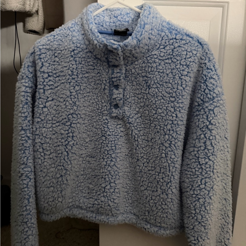 PacSun Light Blue Sherpa Turtleneck Sweater